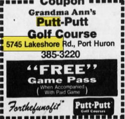 Lakeshore Putt-Putt Golf - May 1991 Ad (newer photo)